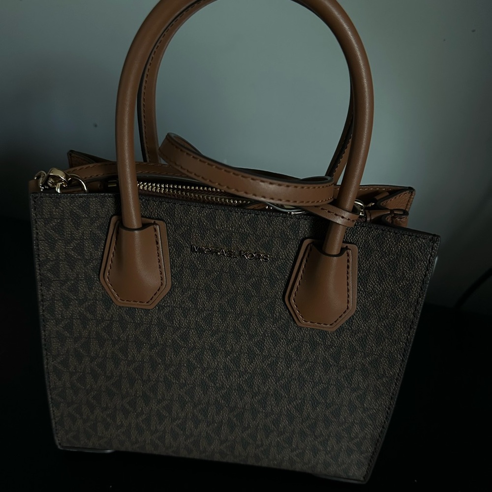 Michael Kors Tan and Brown Signature Tote